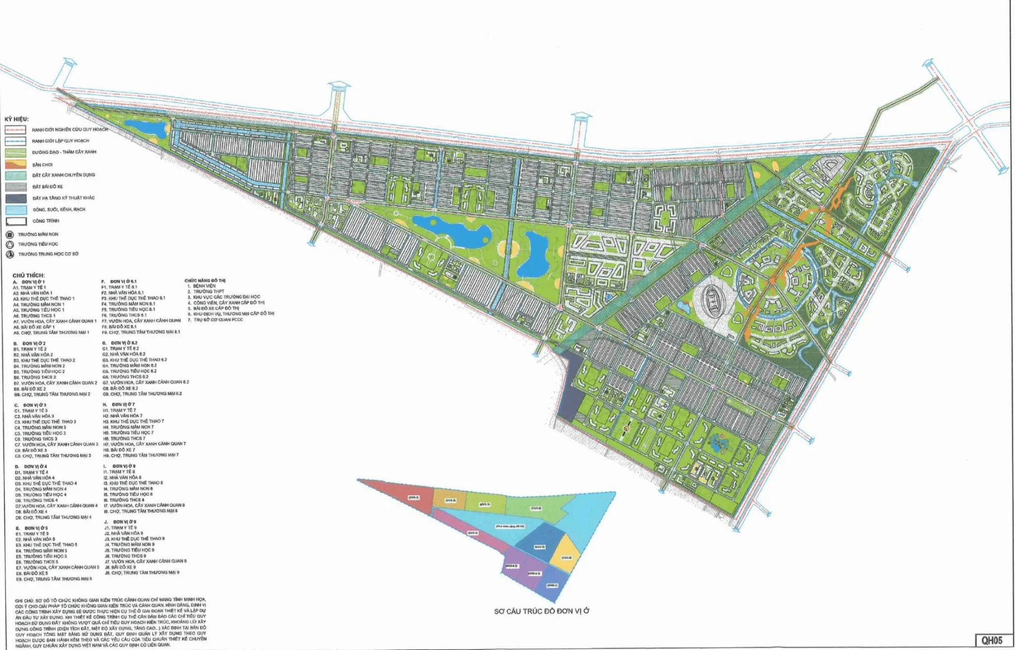 Mặt bằng tổng thể dự án Vinhomes Sài Gòn Park City Within City Hóc Môn