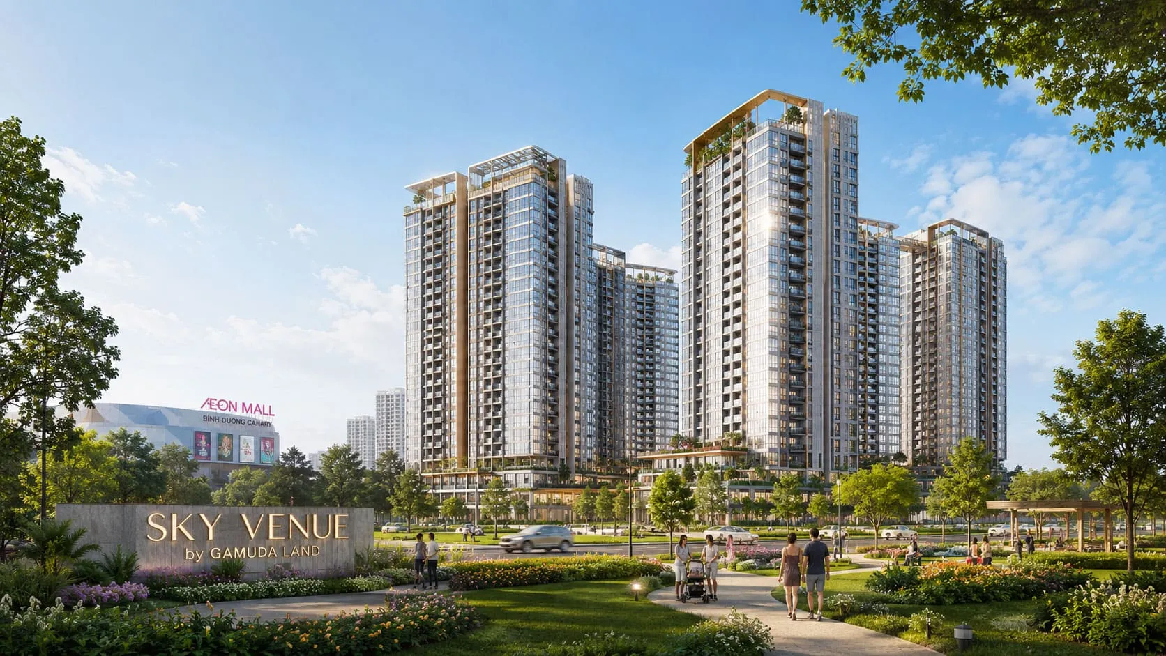 Phối cảnh căn hộ Norton Park theo kiến trúc Biophilic do Gamuda Land phát triển
