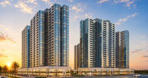 Phối cảnh tòa căn hộ cao cấp theo tiêu chuẩn Diamond của Vinhomes